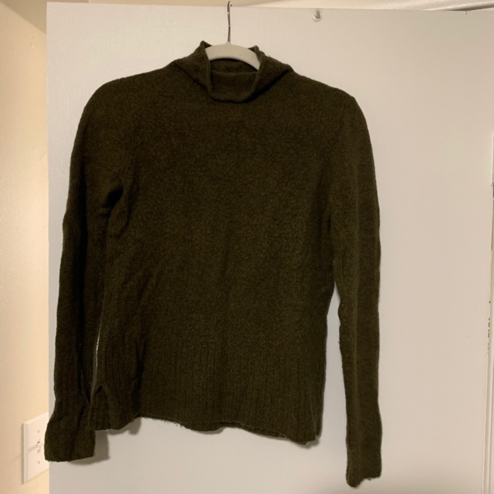 Olive Green Madewell Mock Neck Sweater
